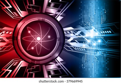 Dark blue red Light Abstract Technology background for computer graphic website internet business. illustration.infographics. motion move blur.neon. pixel. molecule atom electron neutron nuclear.