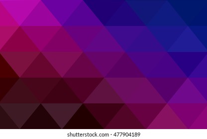 Dark blue, red low poly background. A vague abstract illustration with gradient. Brand-new design for your business.
