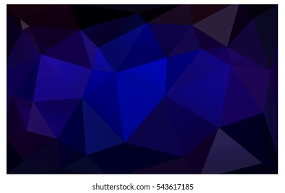 Dark Blue Red Low poly crystal background. Polygon design pattern. Low poly vector illustration, low polygon background.