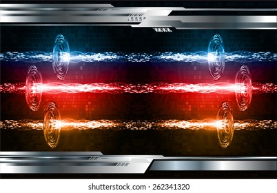 Dark blue red orange color Light Abstract Technology background for computer graphic website internet. pixel. Tables, mosaic. silver circuit