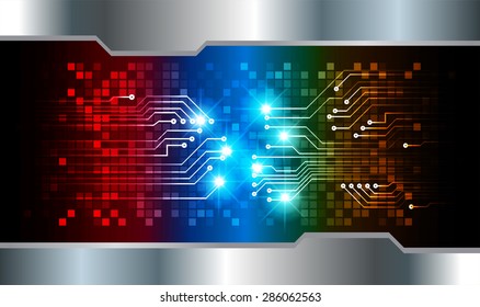 dark blue red orange color Light Abstract Technology background for computer graphic website internet and business. circuit. vector illustration. abstract digital . silver. Spark
