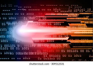 dark blue, red, orange color Light Abstract Technology background for computer graphic website internet and business. circuit. illustration. digital. infographics. binary code background. www. vector. one. zero