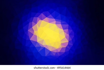 Dark blue, red polygon abstract background. Modern geometrical abstract illustration with gradient. The completely new template can be used for your brand book.