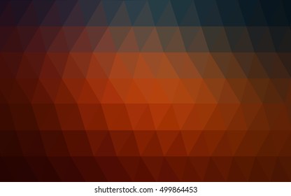 Dark blue, red polygon abstract background. Geometric illustration in Origami style with gradient.  Triangular pattern for your business design.