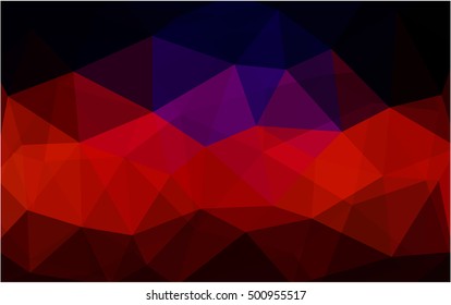 Dark blue, red polygon abstract pattern. Creative illustration in halftone style with gradient. A new texture for your design.