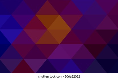 Dark blue, red polygon abstract background. An elegant bright illustration with gradient. A completely new template for your business design.