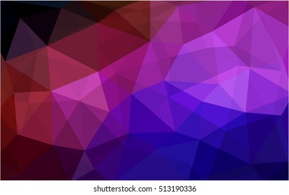 Dark blue, red polygon abstract template. Modern geometrical abstract illustration with gradient. A completely new design for your business.