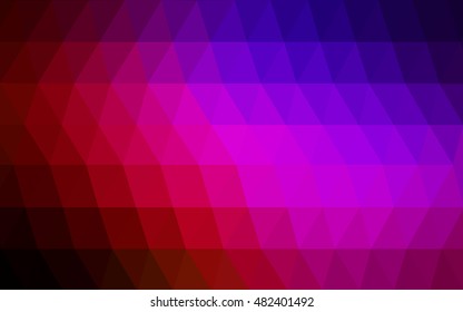 Dark blue, red polygonal background. Creative geometric illustration in Origami style with gradient. The completely new template can be used for your brand book.