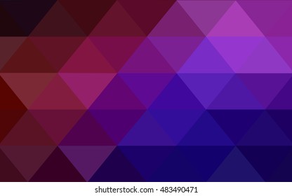 Dark blue, red polygonal background. Brand-new colored illustration in blurry style with gradient. A completely new template for your business design.