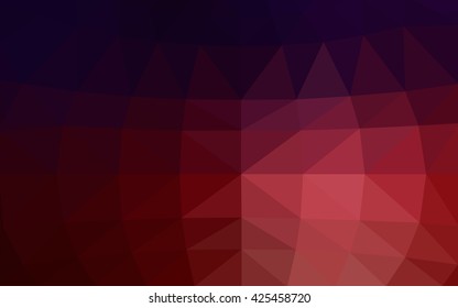 Dark blue, red polygonal illustration, which consist of triangles. Triangular design for your business. Geometric background in Origami style with gradient.