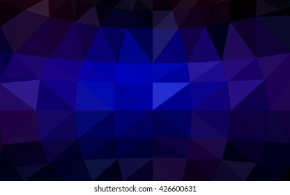 Dark blue, red polygonal illustration, which consist of triangles. Triangular design for your business. Geometric background in Origami style with gradient.