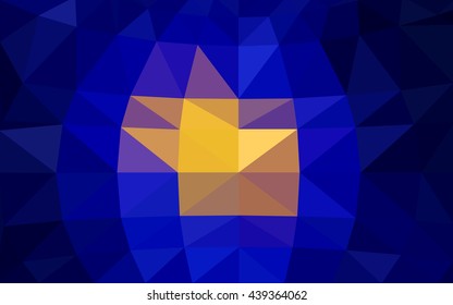 Dark blue, red polygonal illustration, which consist of triangles. Triangular design for your business. Geometric background in Origami style with gradient.