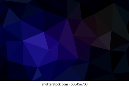 Dark blue, red polygonal illustration, which consist of triangles. Triangular design for your business. Geometric background in Origami style with gradient.