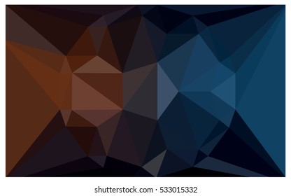 Dark Blue Red polygonal illustration, which consist of triangles. Triangular pattern for your business design. Geometric background in Origami style with gradient. 