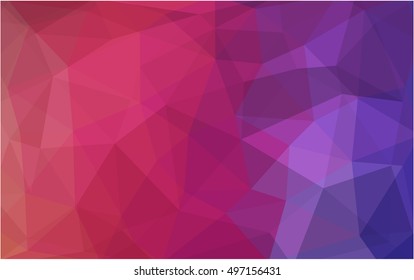 Dark blue, red polygonal template. Creative illustration in halftone style with gradient. Brand-new style for your business design.