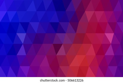 Dark blue, red polygonal template. A vague abstract illustration with gradient. A completely new template for your business design.