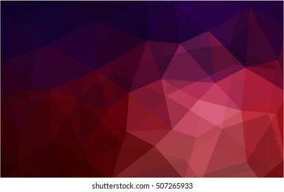Dark blue, red polygonal template. Creative geometric illustration in Origami style with gradient. The polygonal design can be used for your web site.