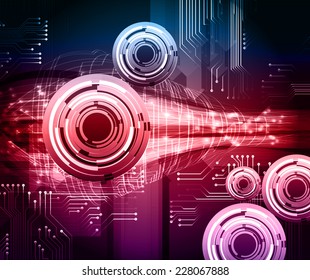 Dark blue red purple Light Abstract Technology background for computer graphic website internet. circuit.