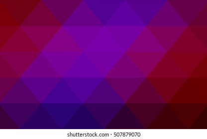 Dark blue, red shining triangular background. Colorful illustration in abstract style with gradient. Brand-new style for your business design.