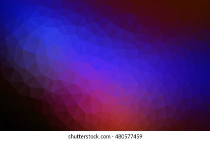 Dark blue, red triangle mosaic pattern. A completely new color illustration in a vague style. The polygonal design can be used for your web site.