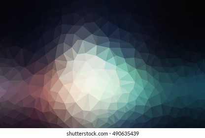 Dark blue, red triangle mosaic template. Colorful illustration in abstract style with gradient. Brand-new design for your business.
