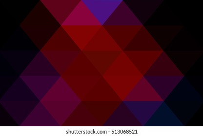 Dark blue, red triangle mosaic background. A sample with polygonal shapes. A completely new design for your business.