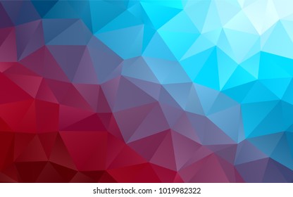 Dark Blue, Red vector abstract polygonal background. Shining illustration, which consist of triangles. A new texture for your design.