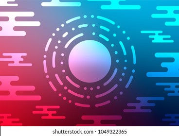 Dark Blue, Red vector abstract doodle template. Decorative shining illustration with doodles on abstract template. The pattern can be used for coloring books and pages for kids.