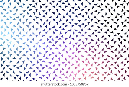 Dark Blue, Red vector abstract colorful background, which consist of triangles. Pattern with colored triangles on white background.