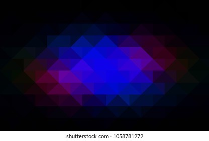 Dark Blue, Red vector abstract mosaic background. An elegant bright illustration with gradient. Brand-new design for your business.