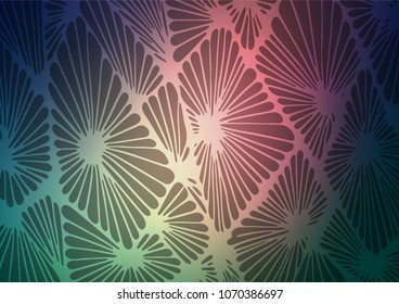 Dark Blue, Red vector abstract doodle background. Colorful illustration in abstract style with doodles and Zen tangles. A completely new template for your business design.