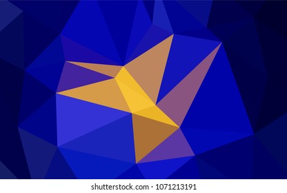 Dark Blue, Red vector abstract polygonal background. Geometric illustration in Origami style with gradient.  The best triangular design for your business.