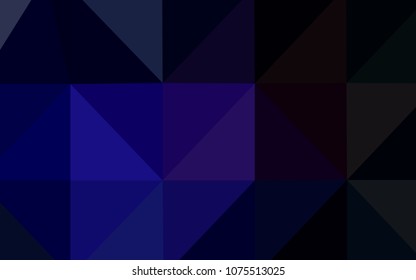 Dark Blue, Red vector abstract mosaic pattern. Glitter abstract illustration with an elegant design. Triangular pattern for your business design.