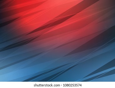 Dark Blue, Red vector abstract doodle template. Blurred decorative design in Indian style with Zen tangles. The pattern can be used for coloring books and pages for kids.