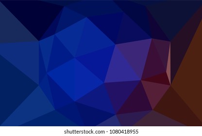 Dark Blue, Red vector abstract polygonal template. Colorful illustration in polygonal style with gradient. Pattern for a brand book's backdrop.