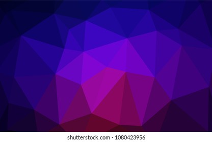 Dark Blue, Red vector abstract polygonal background. Modern geometrical abstract illustration with gradient. Brand-new design for your business.