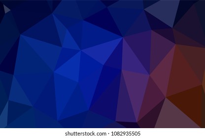 Dark Blue, Red vector abstract mosaic pattern. Creative illustration in halftone style with gradient. Brand-new design for your business.