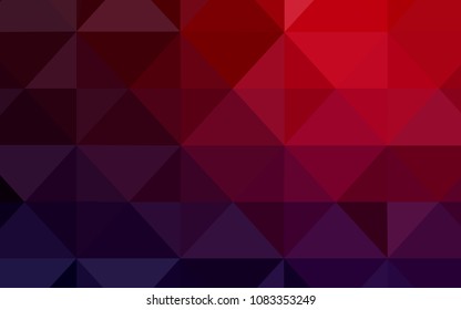 Dark Blue, Red vector abstract mosaic pattern. Creative geometric illustration in Origami style with gradient. Textured pattern can be used as a background.