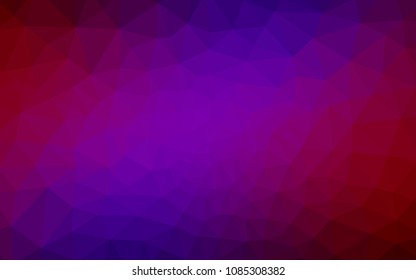 Dark Blue, Red vector abstract polygonal background. Colorful illustration in abstract style with triangles. Completely new template for your banner.