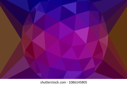 Dark Blue, Red vector abstract mosaic background with a diamond. Polygonal illustration, which consists of triangles. Brand new style for your business design.