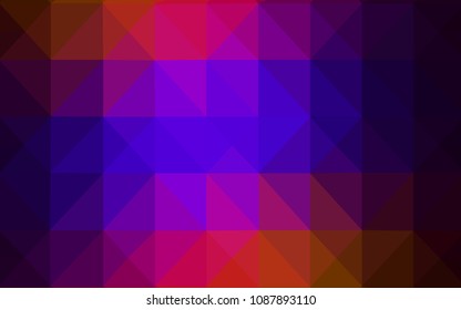 Dark Blue, Red vector abstract polygonal background. Polygonal abstract illustration with gradient. A new texture for your web site.