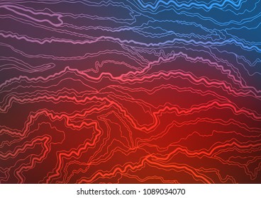 Dark Blue, Red vector abstract doodle template. Colorful abstract illustration with lines in Asian style. Hand painted design for web, wrapping, wallpaper.