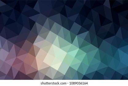 Dark Blue, Red vector abstract polygonal template. Creative geometric illustration in Origami style with gradient. Brand new style for your business design.