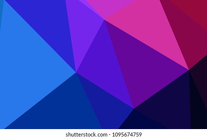 Dark Blue, Red vector abstract polygonal pattern. Shining colorful illustration with triangles. Brand new design for your business.
