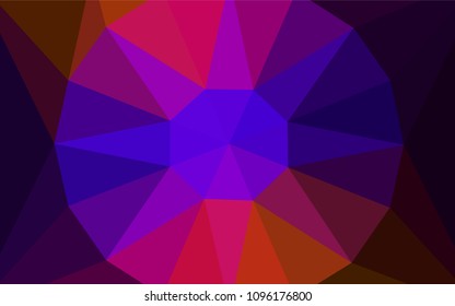 Dark Blue, Red vector abstract mosaic backdrop with a diamond. Illustration in halftone style with triangles. A completely new design for your leaflet.