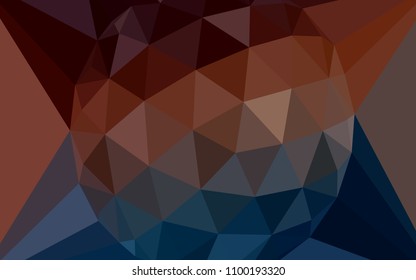 Dark Blue, Red vector abstract mosaic backdrop with a diamond. Colorful illustration with gradient. A completely new design for your leaflet.