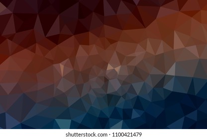Dark Blue, Red vector abstract polygonal pattern. Triangular geometric sample with gradient.  Pattern for a brand book's backdrop.