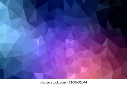 Dark Blue, Red vector abstract mosaic pattern. A sample with polygonal shapes. New template for your brand book.