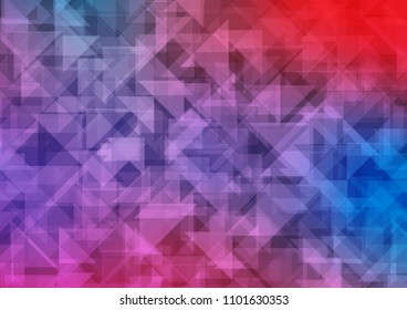 Dark Blue, Red vector abstract mosaic abstract mosaic. Geometric illustration in Origami style with gradient.  The polygonal design can be used for your web site.