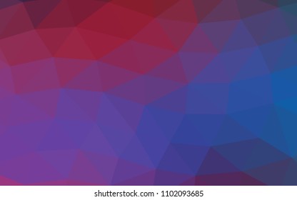 Dark Blue, Red vector abstract mosaic abstract mosaic. Creative illustration in halftone style with gradient. Brand new design for your business.